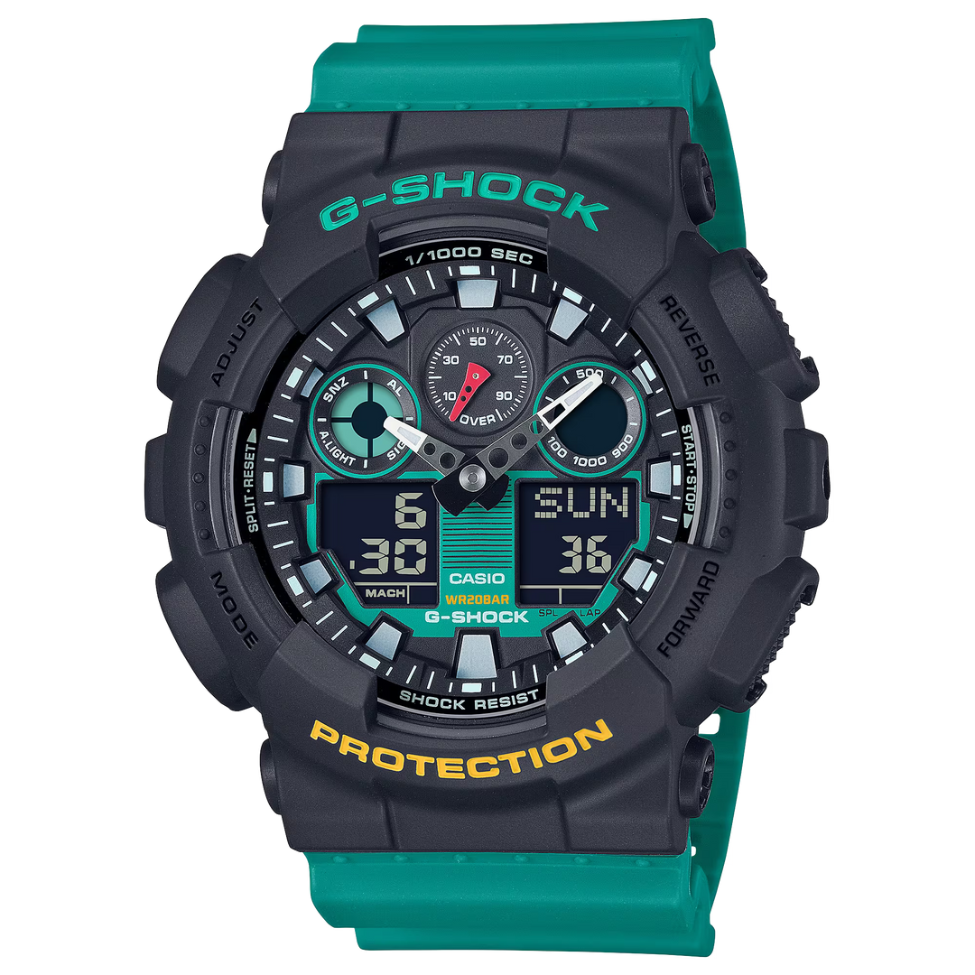 CASIO G-SHOCK GA-100MT-1A3DR MIX TAPE SPECIAL COLOUR GREEN WATCH