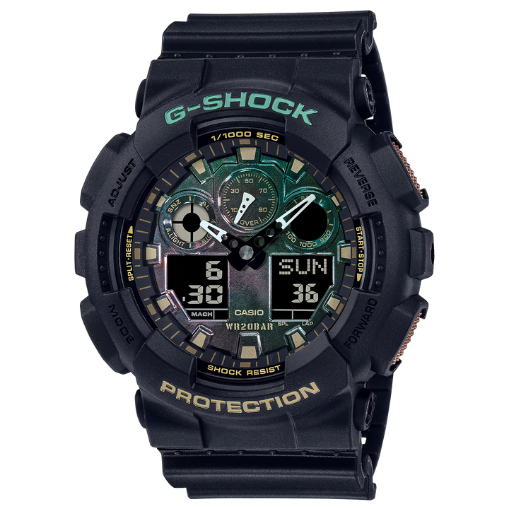 CASIO G-SHOCK GA-100RC-1ADR ANALOG-DIGITAL BLACK WATCH