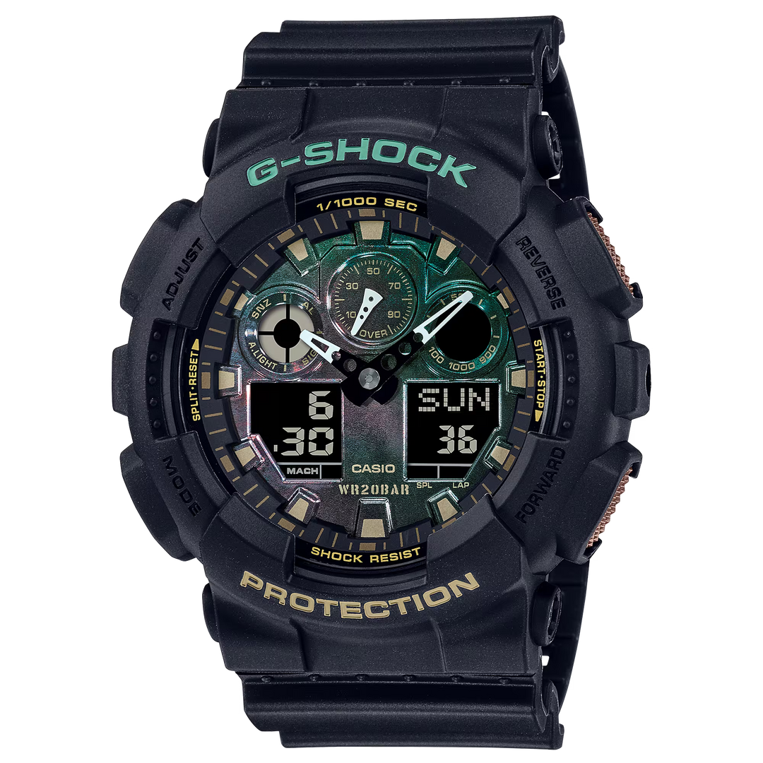 CASIO G-SHOCK GA-100RC-1ADR ANALOG-DIGITAL BLACK WATCH