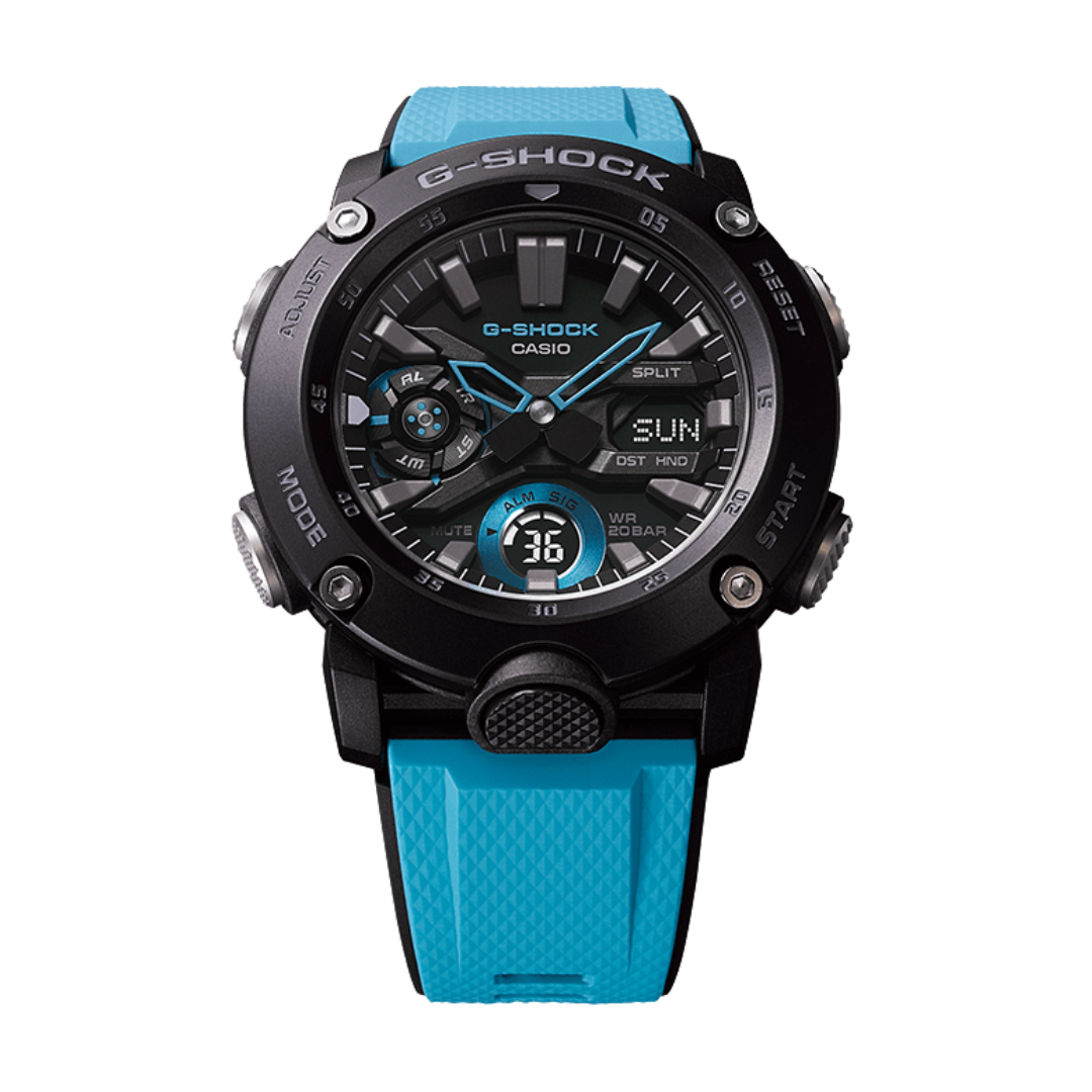 CASIO G-SHOCK GA-2000-1A2DR STANDARD ANALOG-DIGITAL BLUE BLACK WATCH