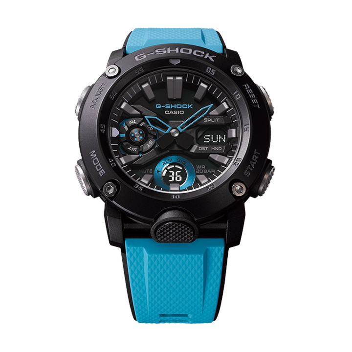 CASIO G-SHOCK GA-2000-1A2DR STANDARD ANALOG-DIGITAL BLUE BLACK WATCH