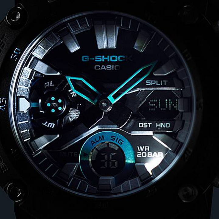 CASIO G-SHOCK GA-2000-1A2DR STANDARD ANALOG-DIGITAL BLUE BLACK WATCH