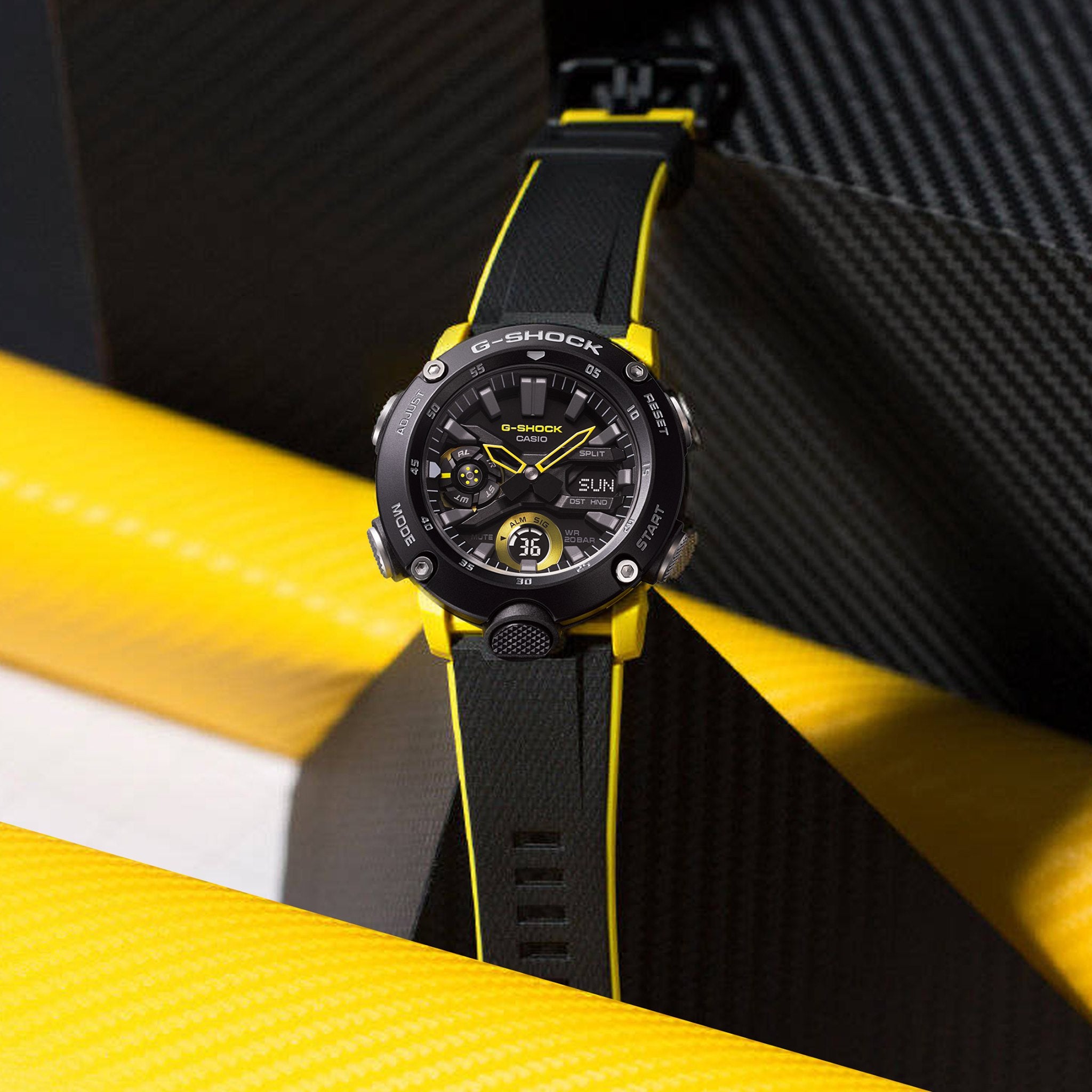 G-SHOCK GA-2000-1A9ブラック/イエロー GA-2000-1A9JF | CASIO