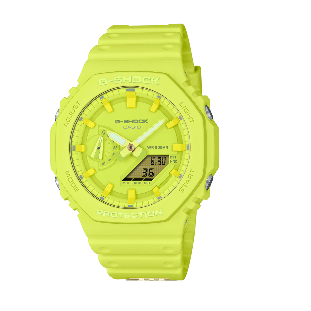 CASIO G-SHOCK GA-2100-9A9DR ANALOG-DIGITAL VOLT YELLOW WATCH