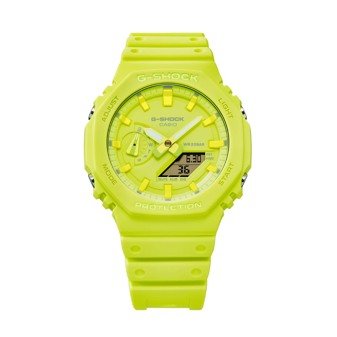 CASIO G-SHOCK GA-2100-9A9DR ANALOG-DIGITAL VOLT YELLOW WATCH