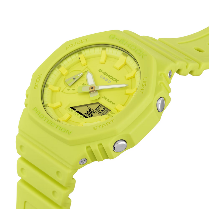 CASIO G-SHOCK GA-2100-9A9DR ANALOG-DIGITAL VOLT YELLOW WATCH