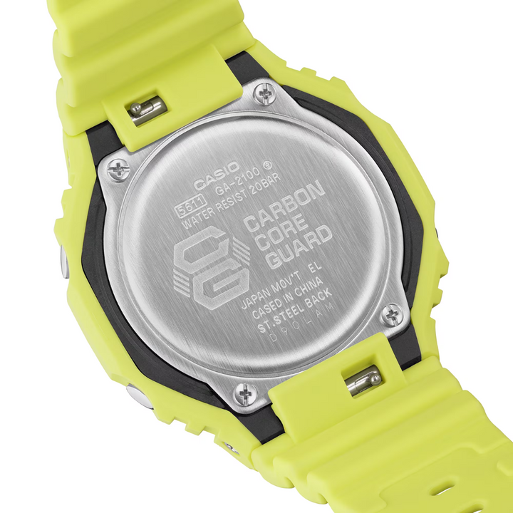 CASIO G-SHOCK GA-2100-9A9DR ANALOG-DIGITAL VOLT YELLOW WATCH