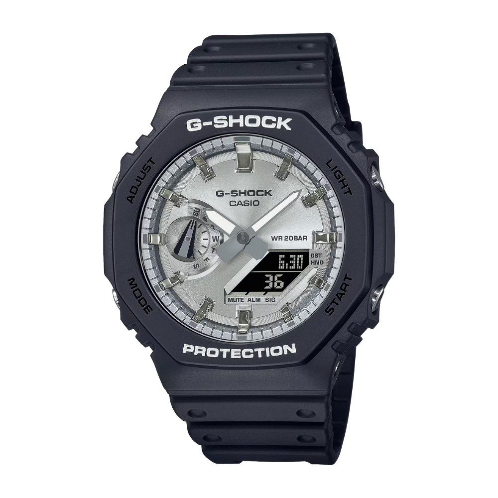 CASIO G-SHOCK GA-2100SB-1ADR ANALOG-DIGITAL BLACK SILVER WATCH