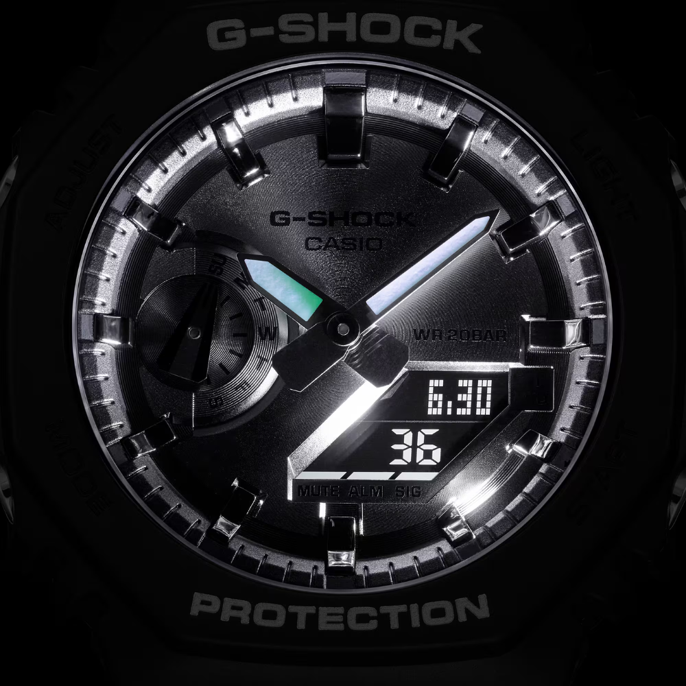 CASIO G-SHOCK GA-2100SB-1ADR ANALOG-DIGITAL BLACK SILVER WATCH