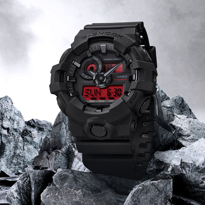 CASIO G-SHOCK GA-700BBR-1ADR SPECIAL COLOR MODELS BLACK MEN WATCH