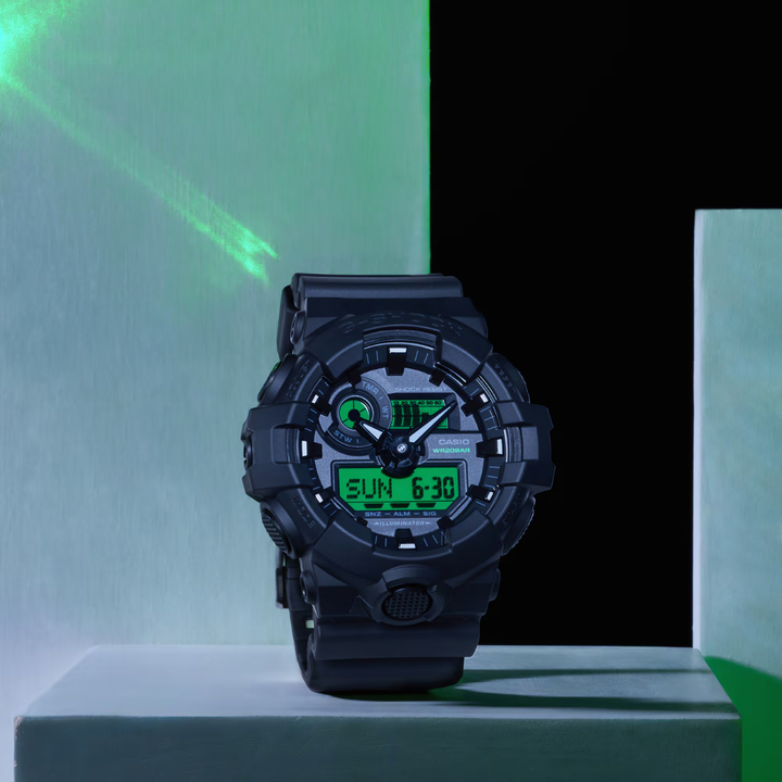 CASIO G-SHOCK GA-700BEG-1ADR SPECIAL COLOR MODELS BLACK MEN WATCH