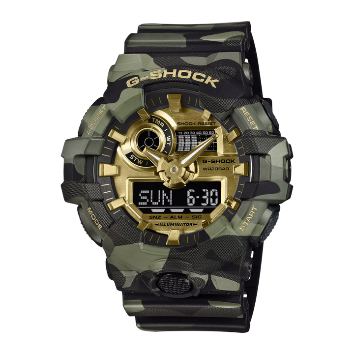 CASIO G-SHOCK GA-700CMG-3ADR BOLD CAMO MEN WATCH