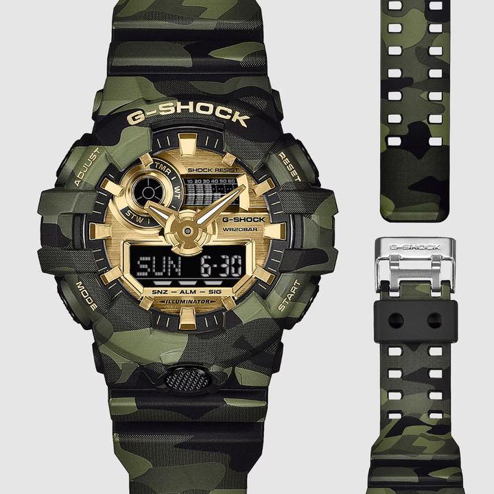 CASIO G-SHOCK GA-700CMG-3ADR BOLD CAMO MEN WATCH