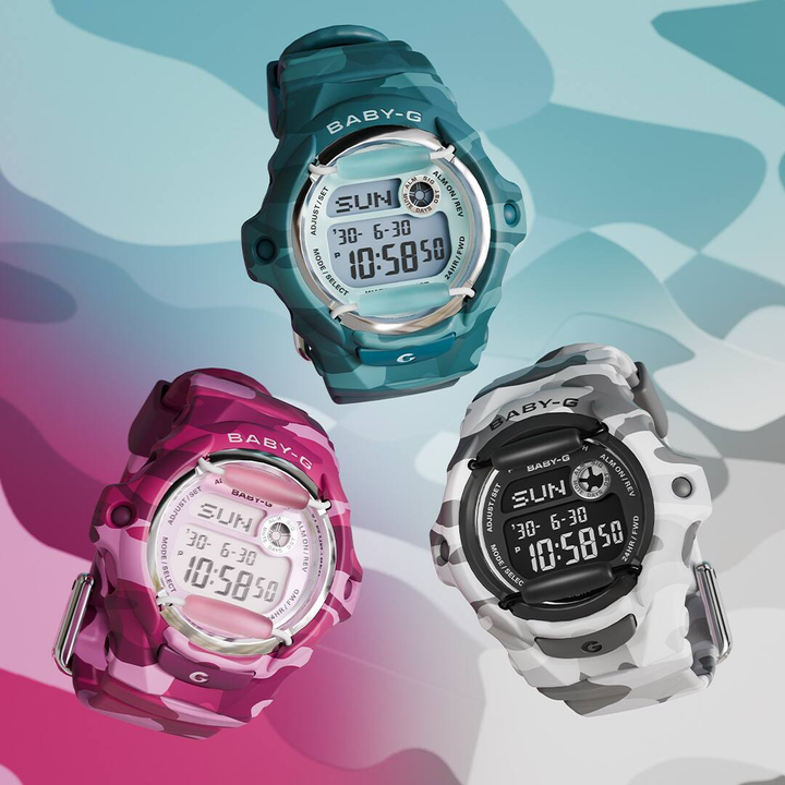 CASIO BABY-G BG-169CM-4DR BOLD CAMO DIGITAL WATCH
