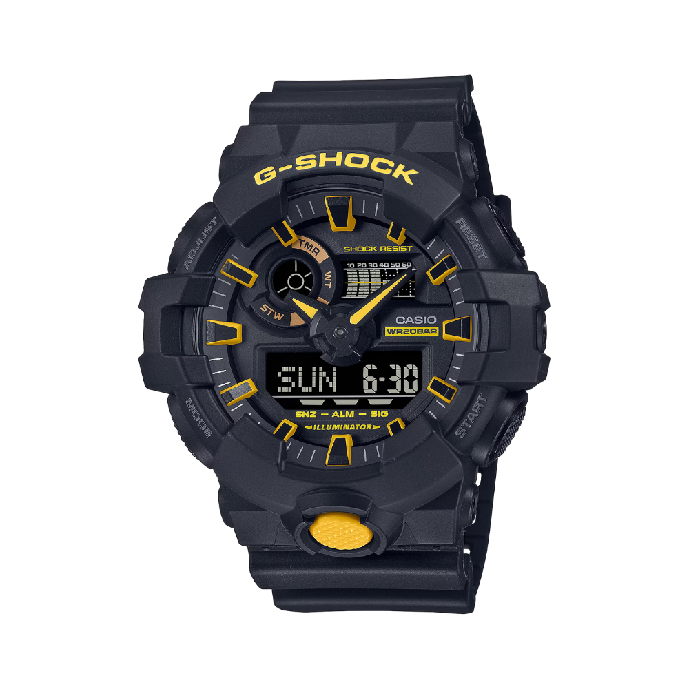 CASIO G-SHOCK GA-700CY-1ADR CAUTION YELLOW BLACK MEN WATCH