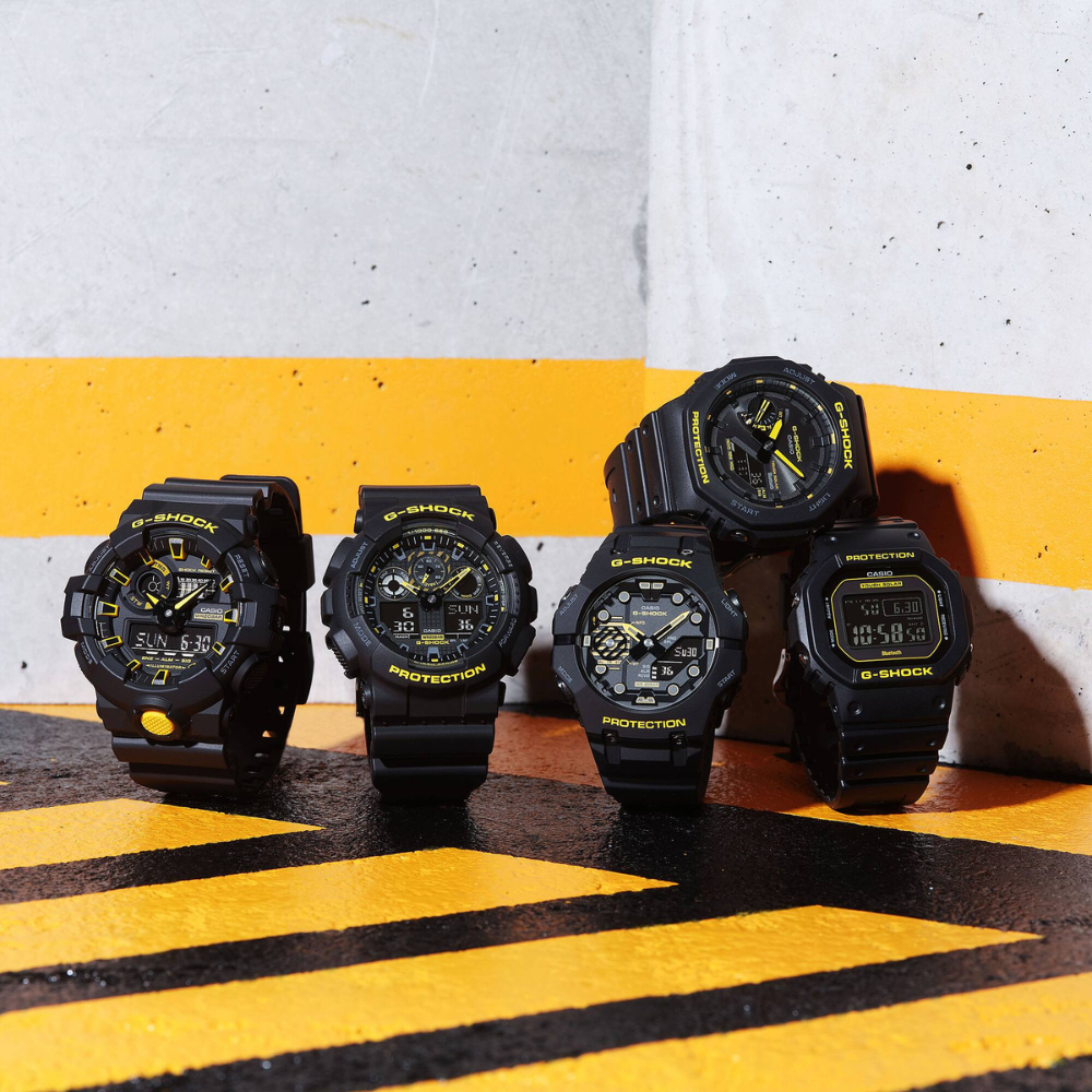 CASIO G-SHOCK GA-700CY-1ADR CAUTION YELLOW ANALOG-DIGITAL BLACK MEN WATCH