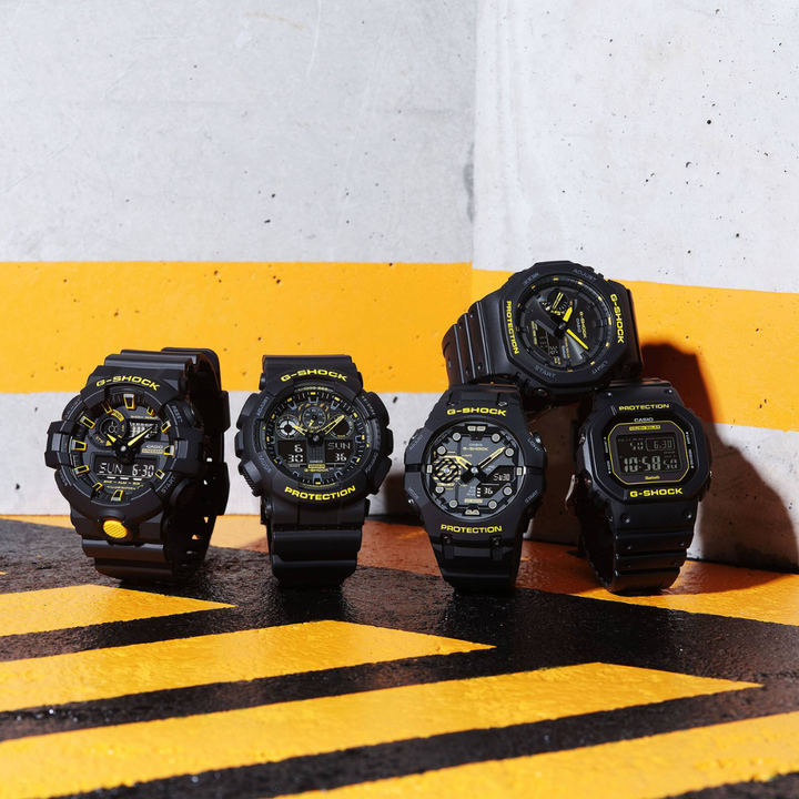 CASIO G-SHOCK GA-700CY-1ADR CAUTION YELLOW ANALOG-DIGITAL BLACK MEN WATCH