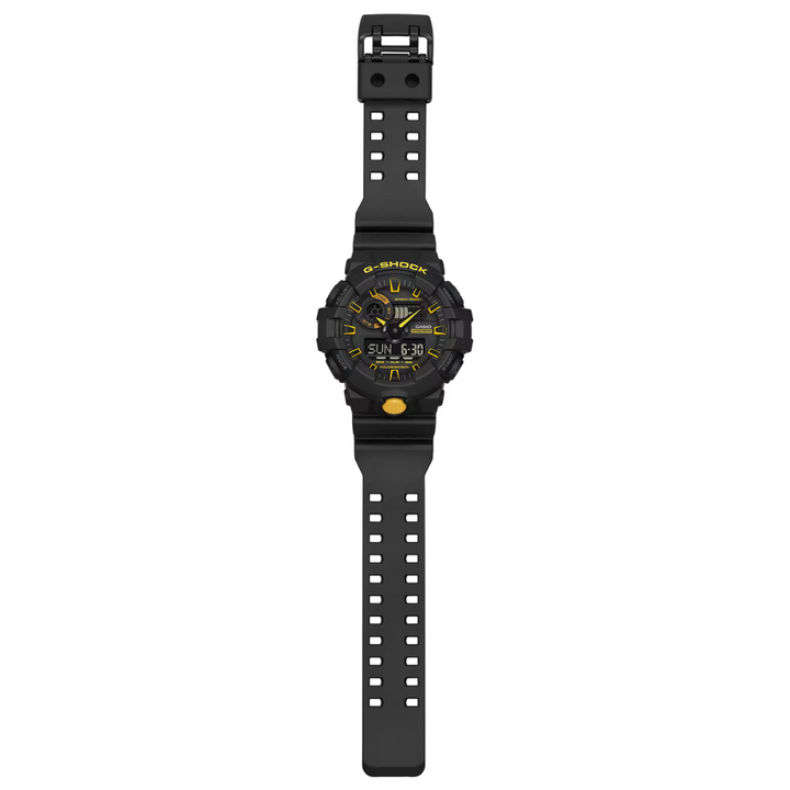 CASIO G-SHOCK GA-700CY-1ADR CAUTION YELLOW ANALOG-DIGITAL BLACK MEN WATCH