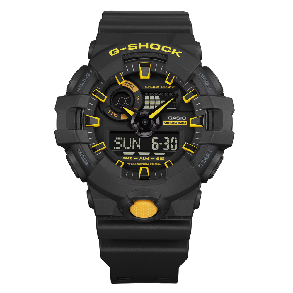 CASIO G-SHOCK GA-700CY-1ADR CAUTION YELLOW BLACK MEN WATCH