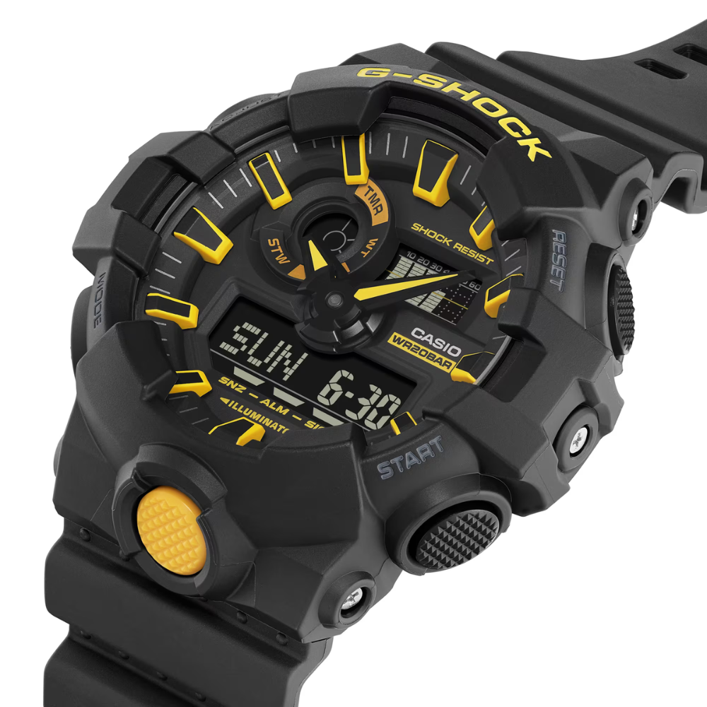 CASIO G-SHOCK GA-700CY-1ADR CAUTION YELLOW BLACK MEN WATCH