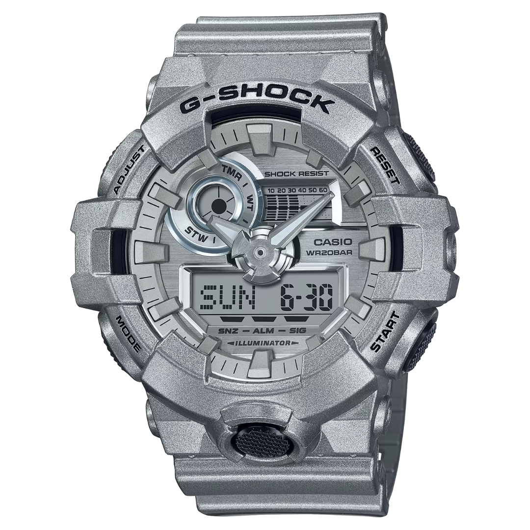 CASIO G-SHOCK GA-700FF-8ADR STANDARD ANALOG-DIGITAL METALLIC SILVER WATCH