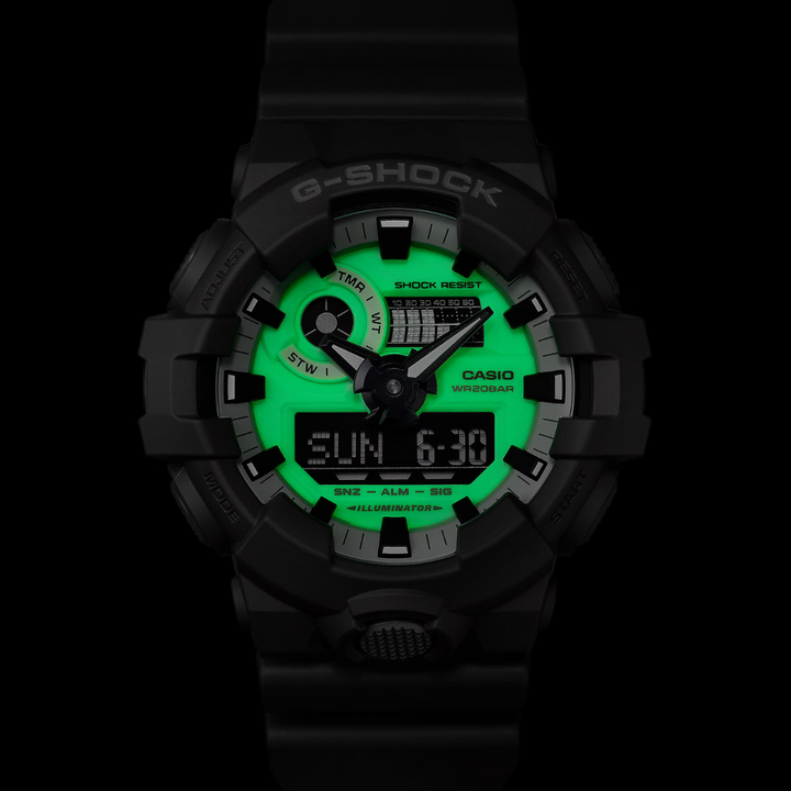 CASIO G-SHOCK GA-700HD-8ADR ANALOG-DIGITAL GREY MEN WATCH
