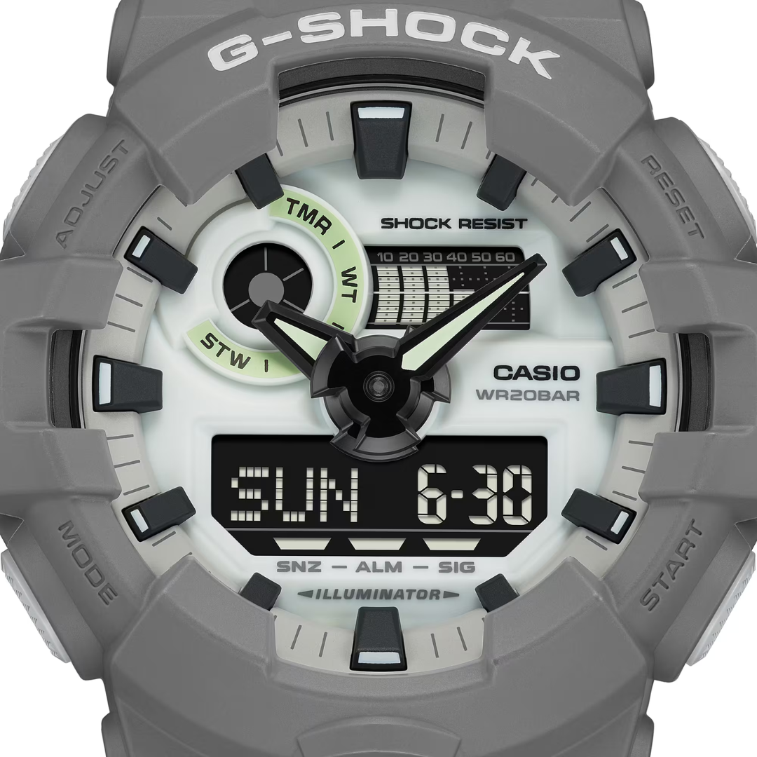 CASIO G-SHOCK GA-700HD-8ADR ANALOG-DIGITAL GREY MEN WATCH