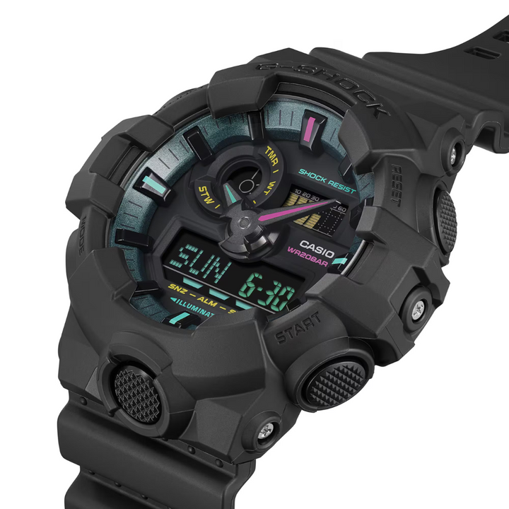 CASIO G-SHOCK GA-700MF-1ADR SPECIAL COLOR ANALOG-DIGITAL BLACK MEN WATCH