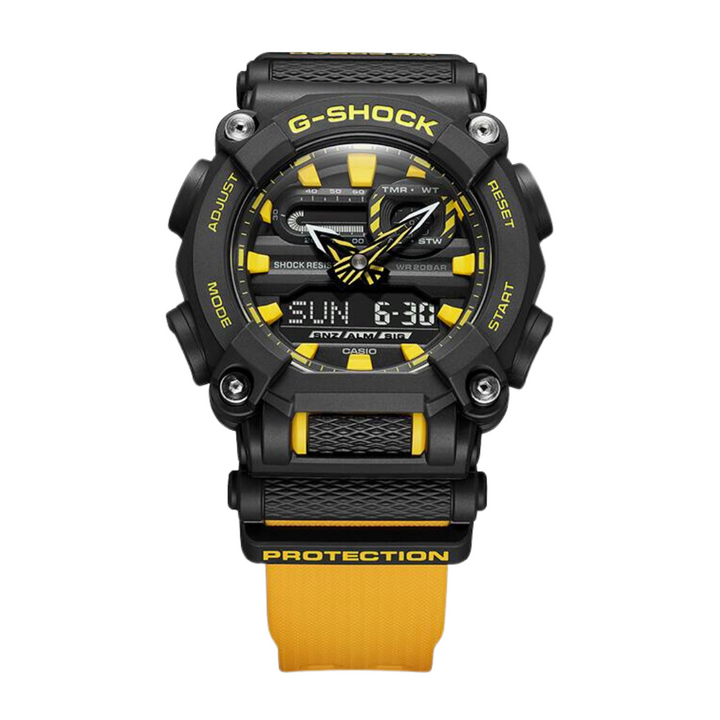 CASIO G-SHOCK GA-900A-1A9DR STANDARD ANALOG-DIGITAL BLACK AND YELLOW WATCH