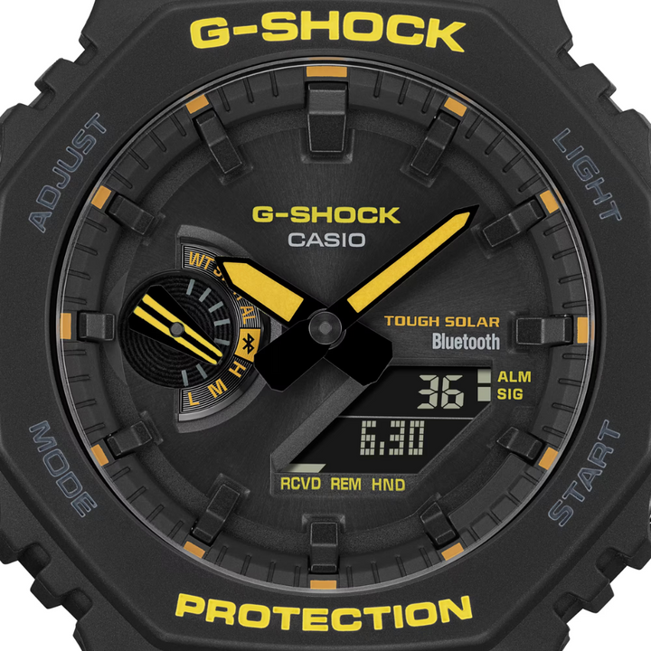 CASIO G-SHOCK GA-B2100CY-1ADR CAUTION YELLOW BLACK MEN WATCH