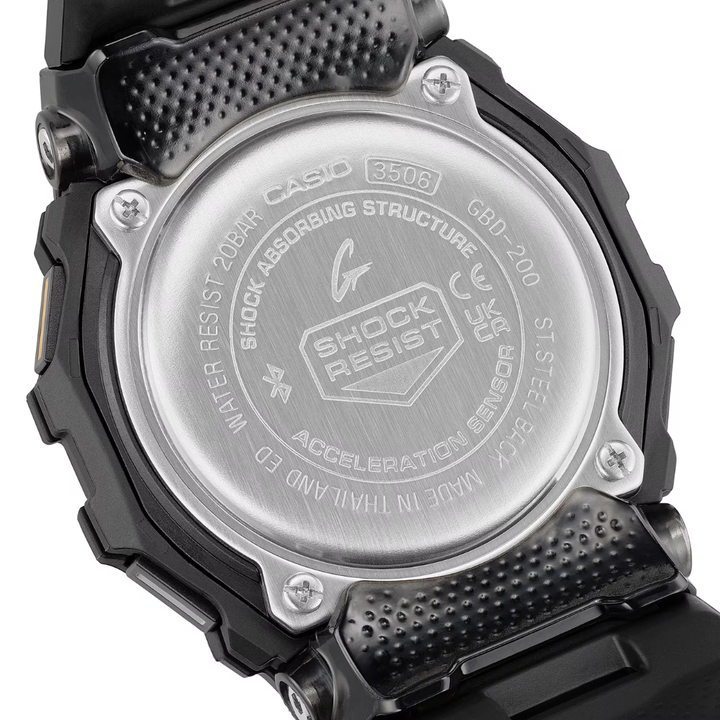 CASIO G-SHOCK G-SQUAD SPORTS GBD-200-1A1DR DIGITAL BLACK MEN WATCH