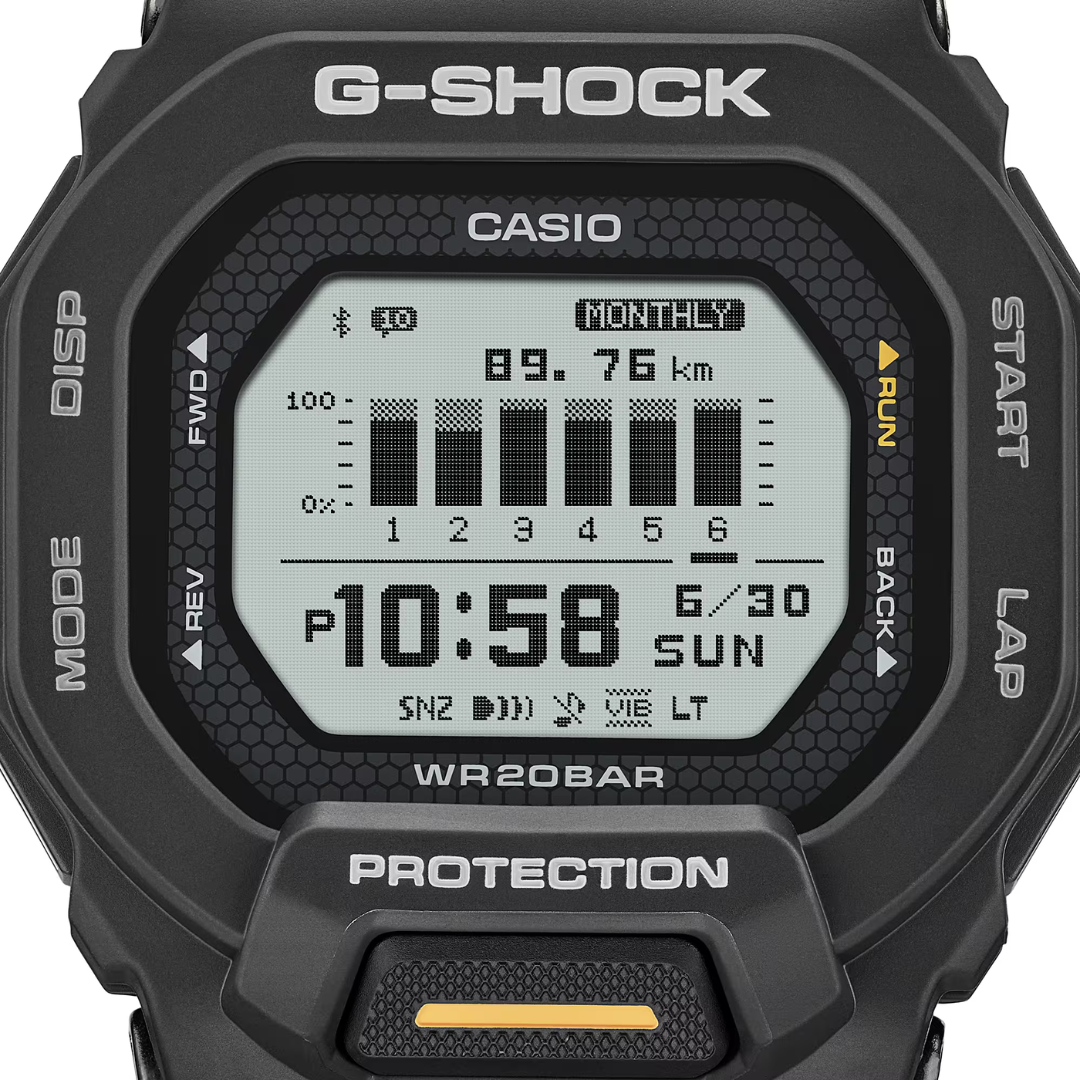 CASIO G-SHOCK G-SQUAD SPORTS GBD-200-1A1DR DIGITAL BLACK MEN WATCH