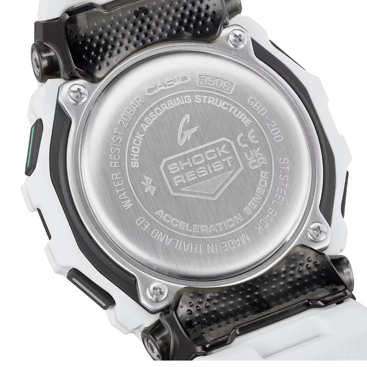 CASIO G-SHOCK G-SQUAD SPORTS GBD-200-7DR DIGITAL WHITE MEN WATCH