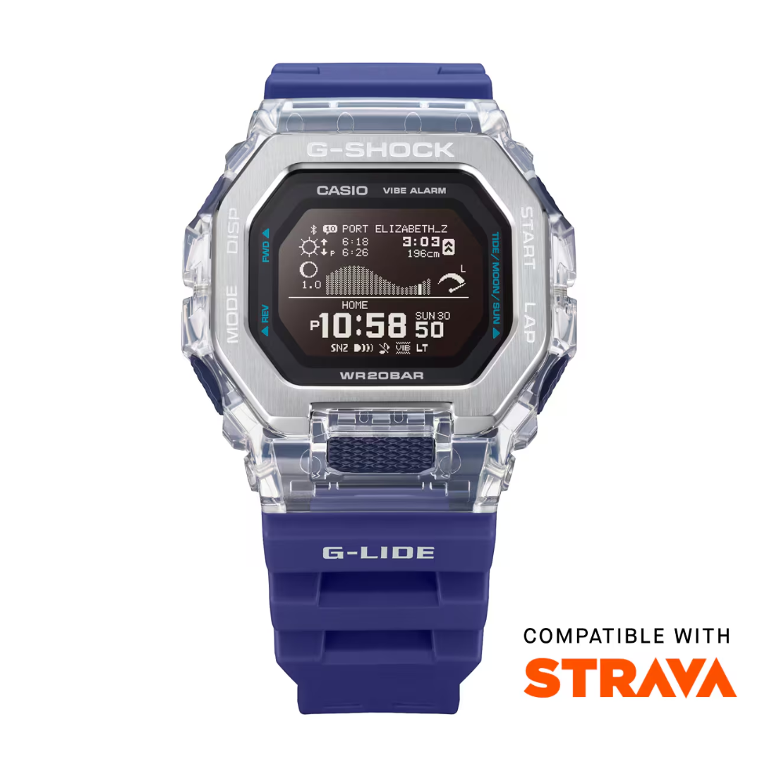 CASIO G-SHOCK GBX-100S-2DR G-LIDE DIGITAL BLUE MEN WATCH
