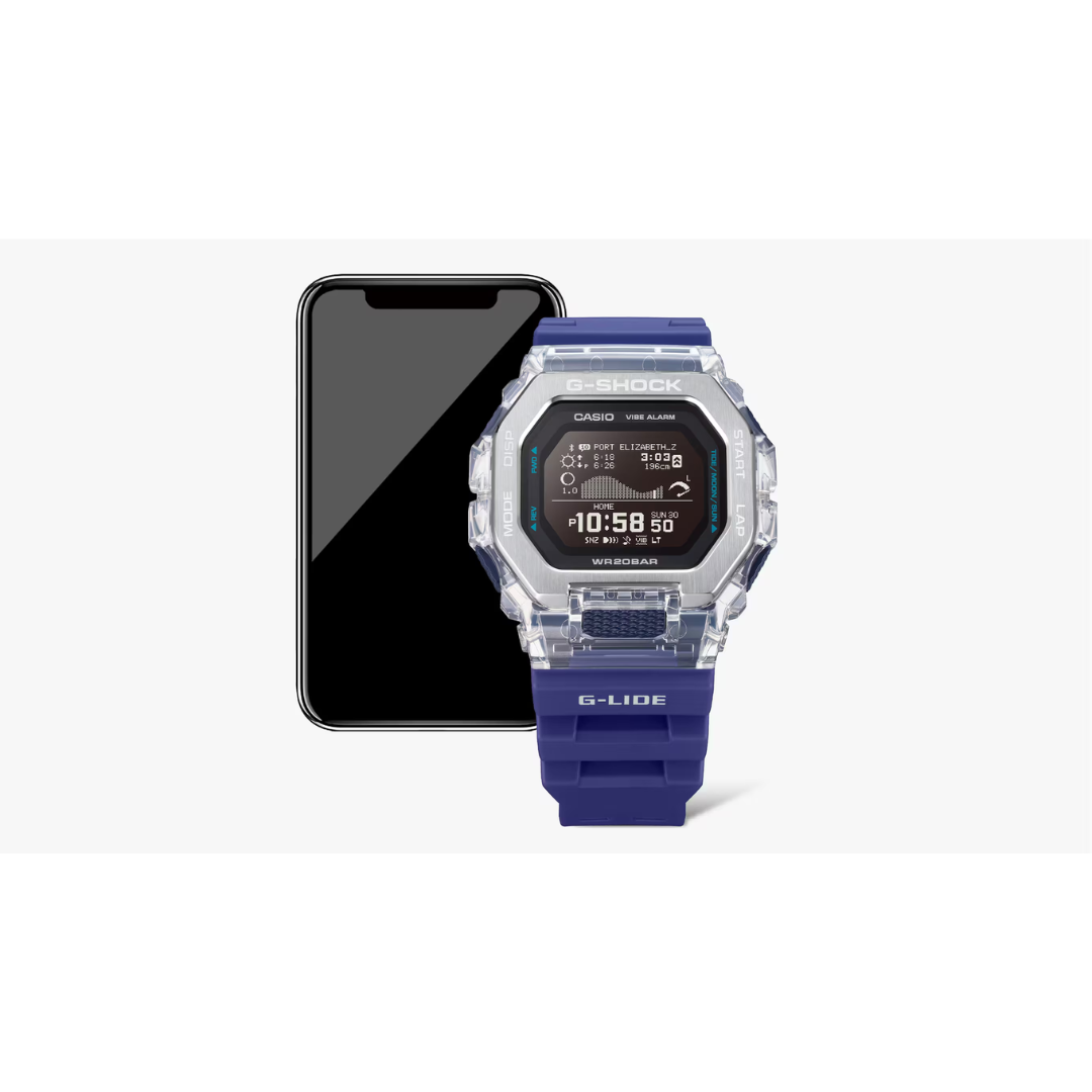 CASIO G-SHOCK GBX-100S-2DR G-LIDE DIGITAL BLUE MEN WATCH