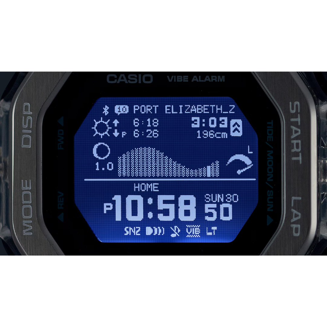 CASIO G-SHOCK GBX-100S-2DR G-LIDE DIGITAL BLUE MEN WATCH