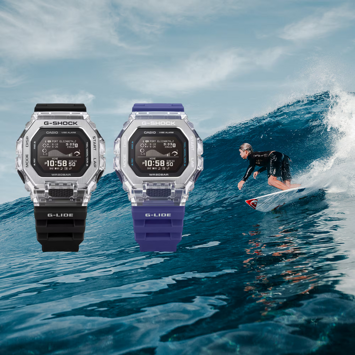 CASIO G-SHOCK GBX-100S-2DR G-LIDE DIGITAL BLUE MEN WATCH