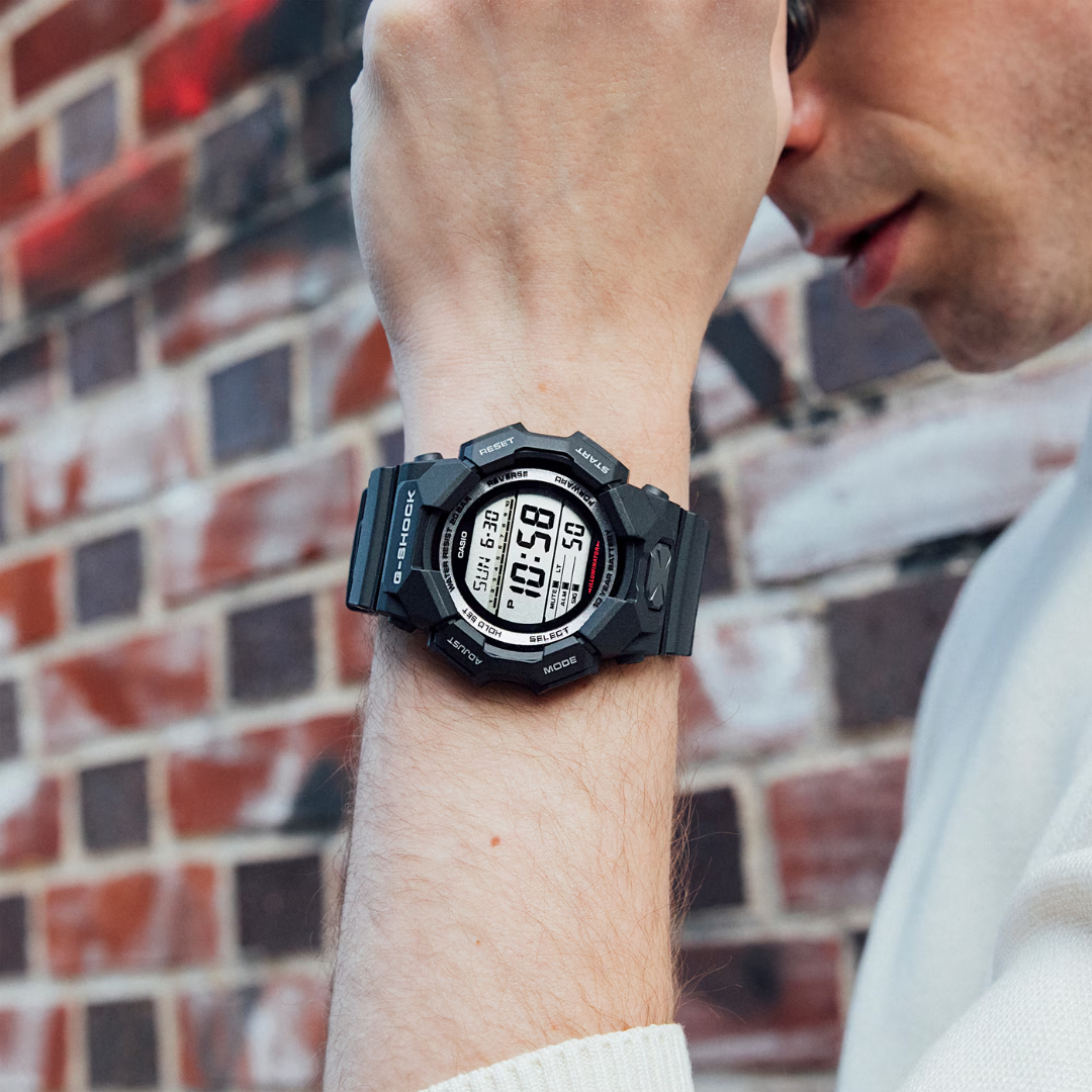 CASIO G-SHOCK GD-010-1DR STANDARD DIGITAL BLACK WATCH