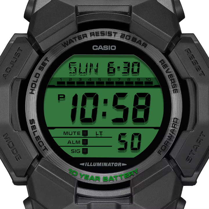 CASIO G-SHOCK GD-010BEG-1DR STANDARD DIGITAL GREEN WATCH