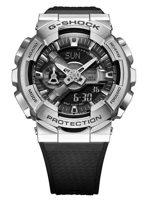 CASIO G-SHOCK GM-110-1ADR STANDARD ANALOG DIGITAL SILVER CASE WATCH