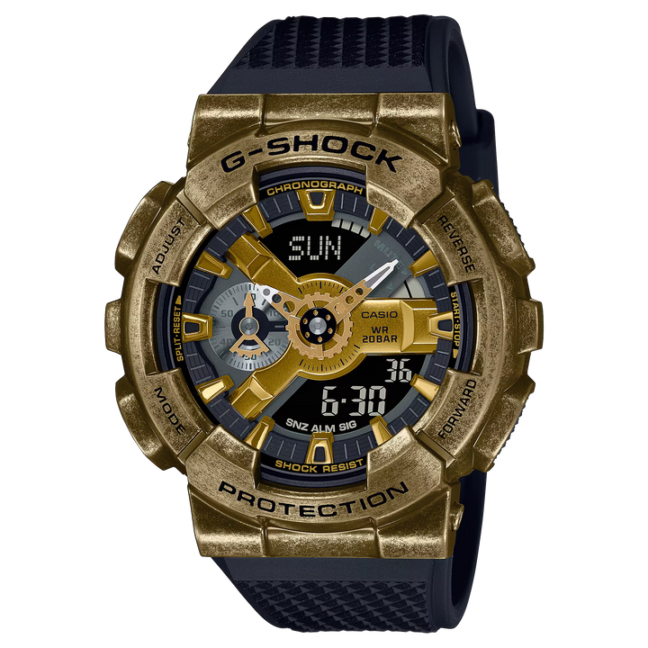 CASIO G-SHOCK GM-110VG-1A9DR 110 SERIES ANALOG-DIGITAL BLACK GOLD WATCH