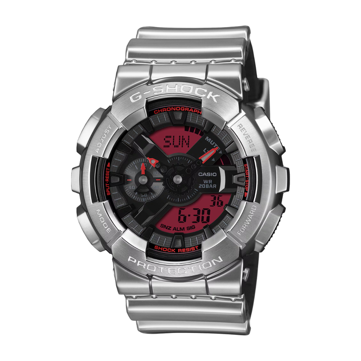 CASIO G-SHOCK GM-110YRA-8ADR FINE METALLIC ANALOG-DIGITAL SILVER WATCH