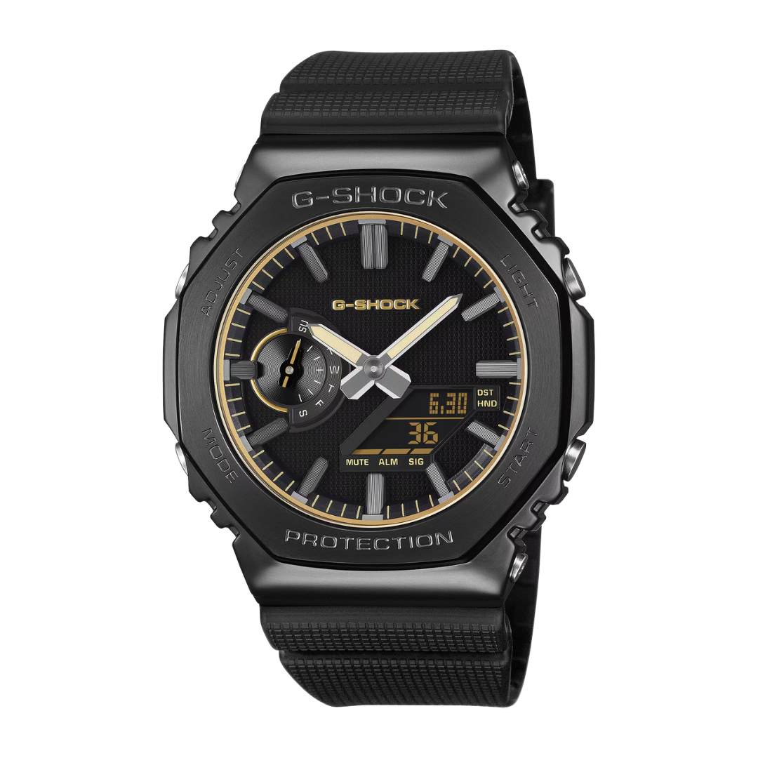 CASIO G-SHOCK GM-2100LXB-1A9DR LUXE BLACK G-STEEL ANALOG-DIGITAL MEN WATCH