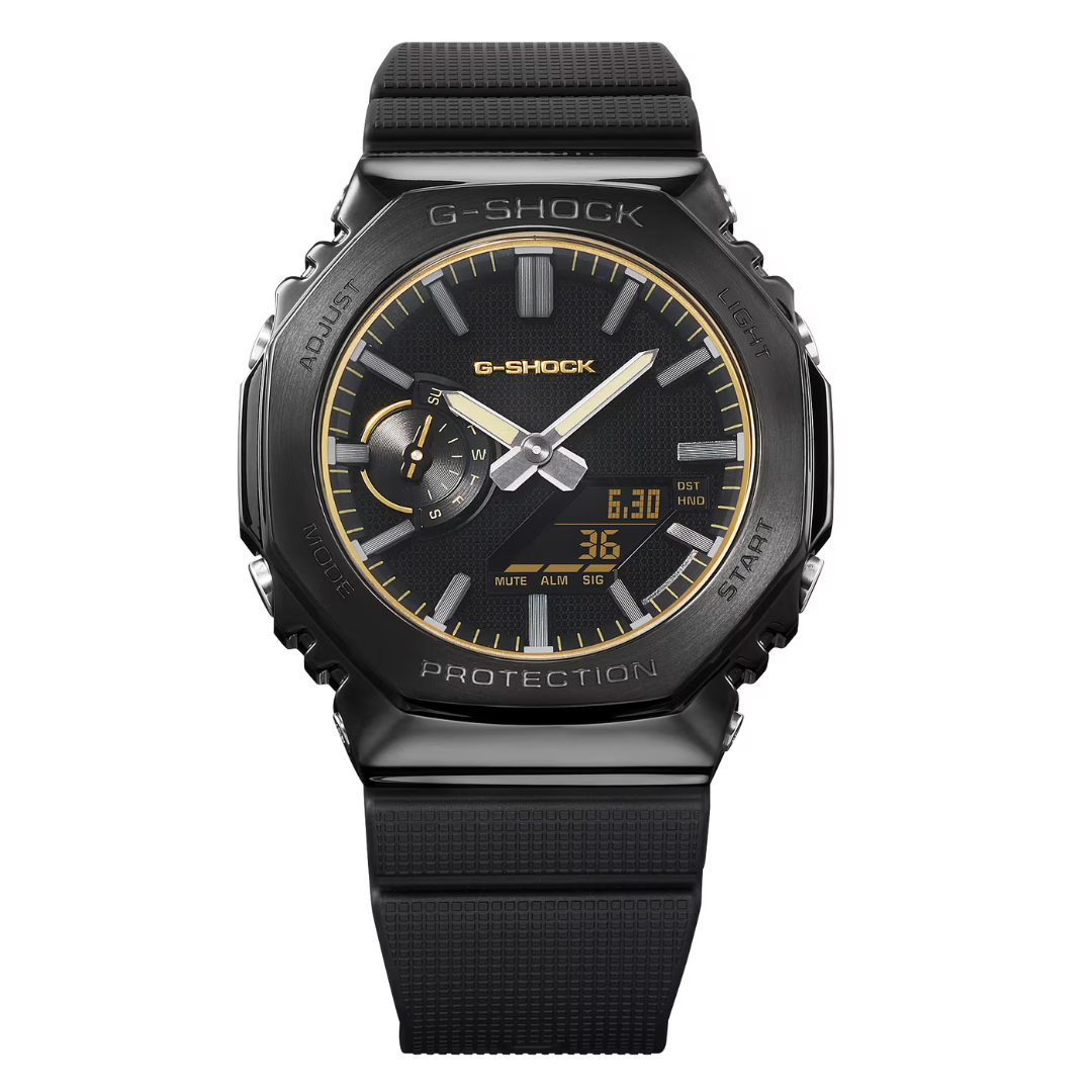 CASIO G-SHOCK GM-2100LXB-1A9DR LUXE BLACK G-STEEL ANALOG-DIGITAL MEN WATCH