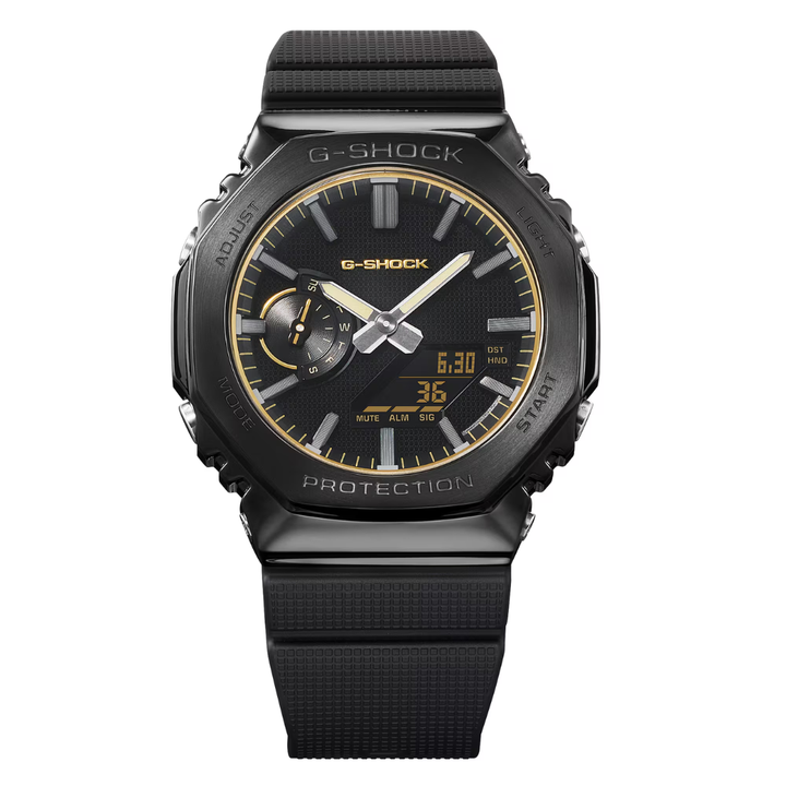 CASIO G-SHOCK GM-2100LXB-1A9DR LUXE BLACK G-STEEL ANALOG-DIGITAL MEN WATCH