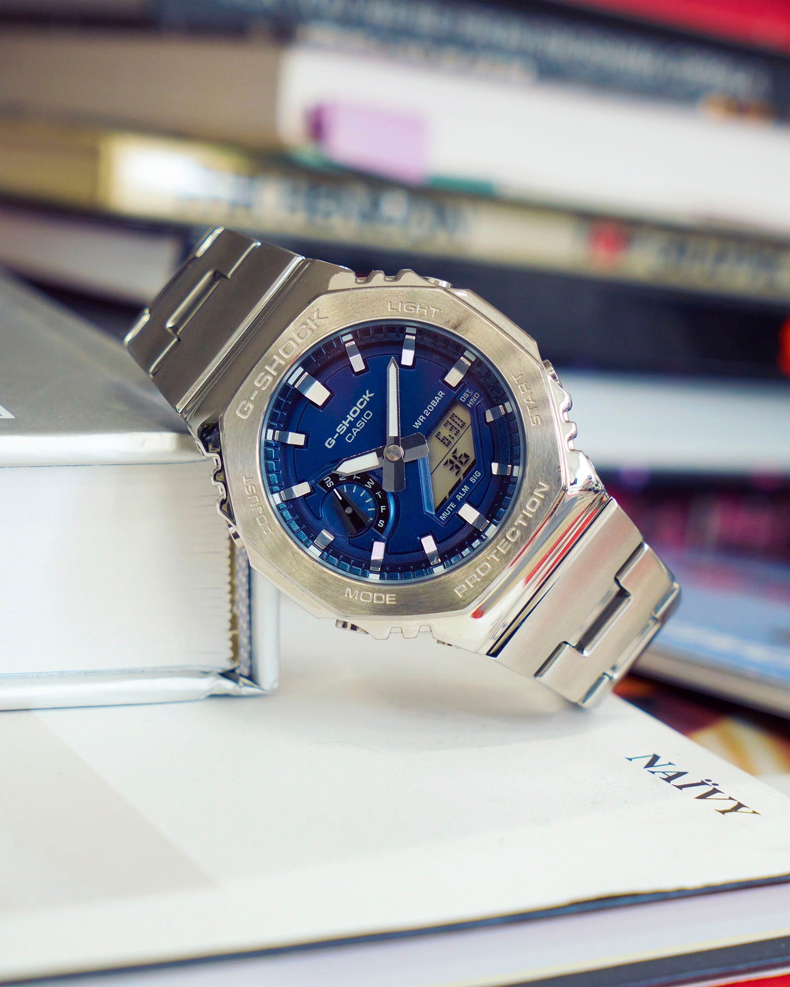 Casio G-Steel GM-2110D-2BDR Navy Blue | City Chain – City Chain