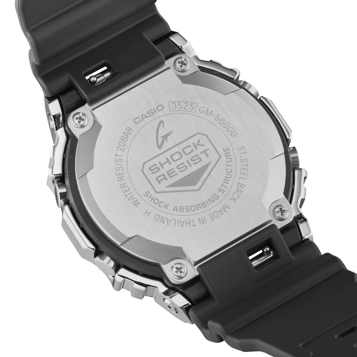 CASIO G-SHOCK GM-5600U-1DR DIGITAL SILVER BLACK WATCH