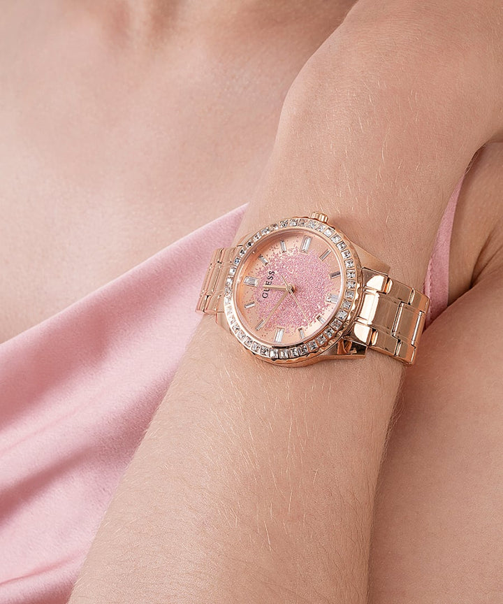 GUESS GW0405L3 GLITZ QUARTZ MULTI-FUNCTION 3 HANDS WOMEN WATCH