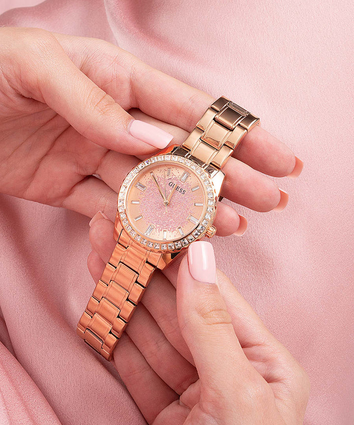 GUESS GW0405L3 GLITZ QUARTZ MULTI-FUNCTION 3 HANDS WOMEN WATCH