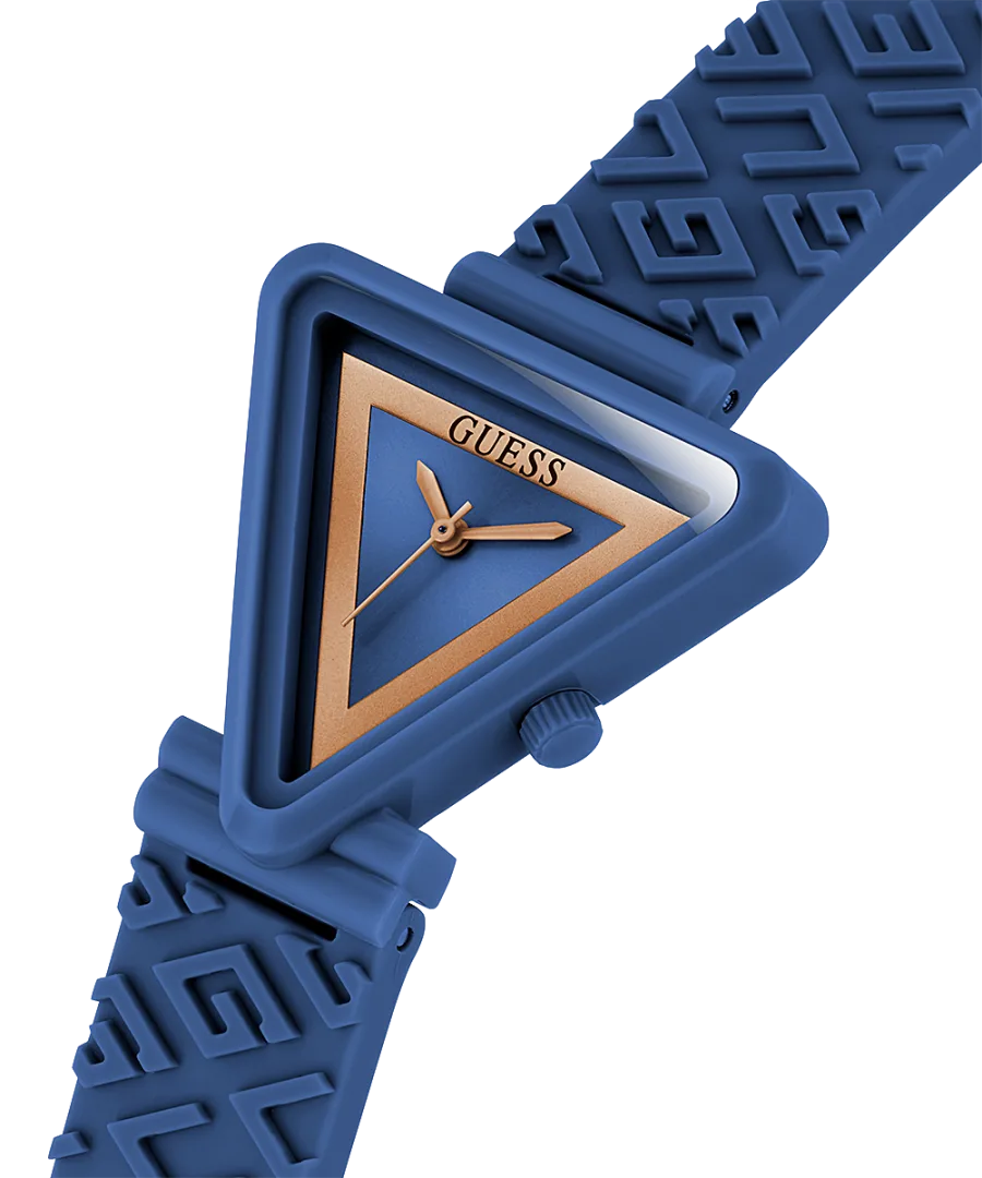GUESS GW0543L7 FAME QUARTZ ANALOG 3 HANDS BLUE SILICONE WOMEN WATCH